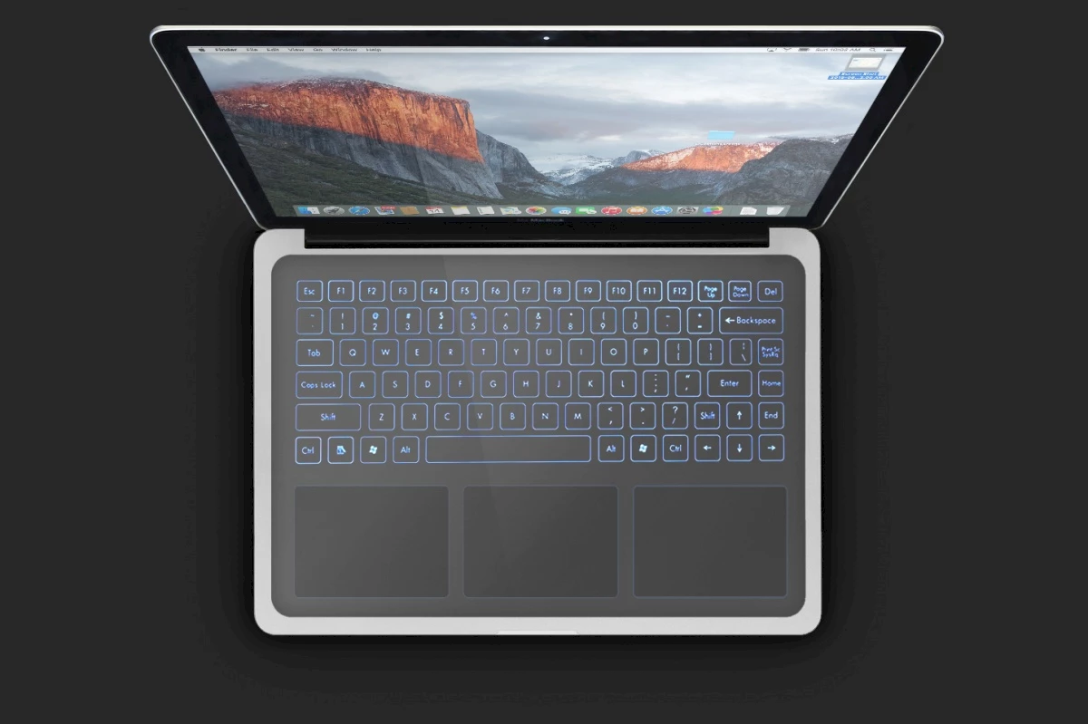  MacBook keyboard without keys