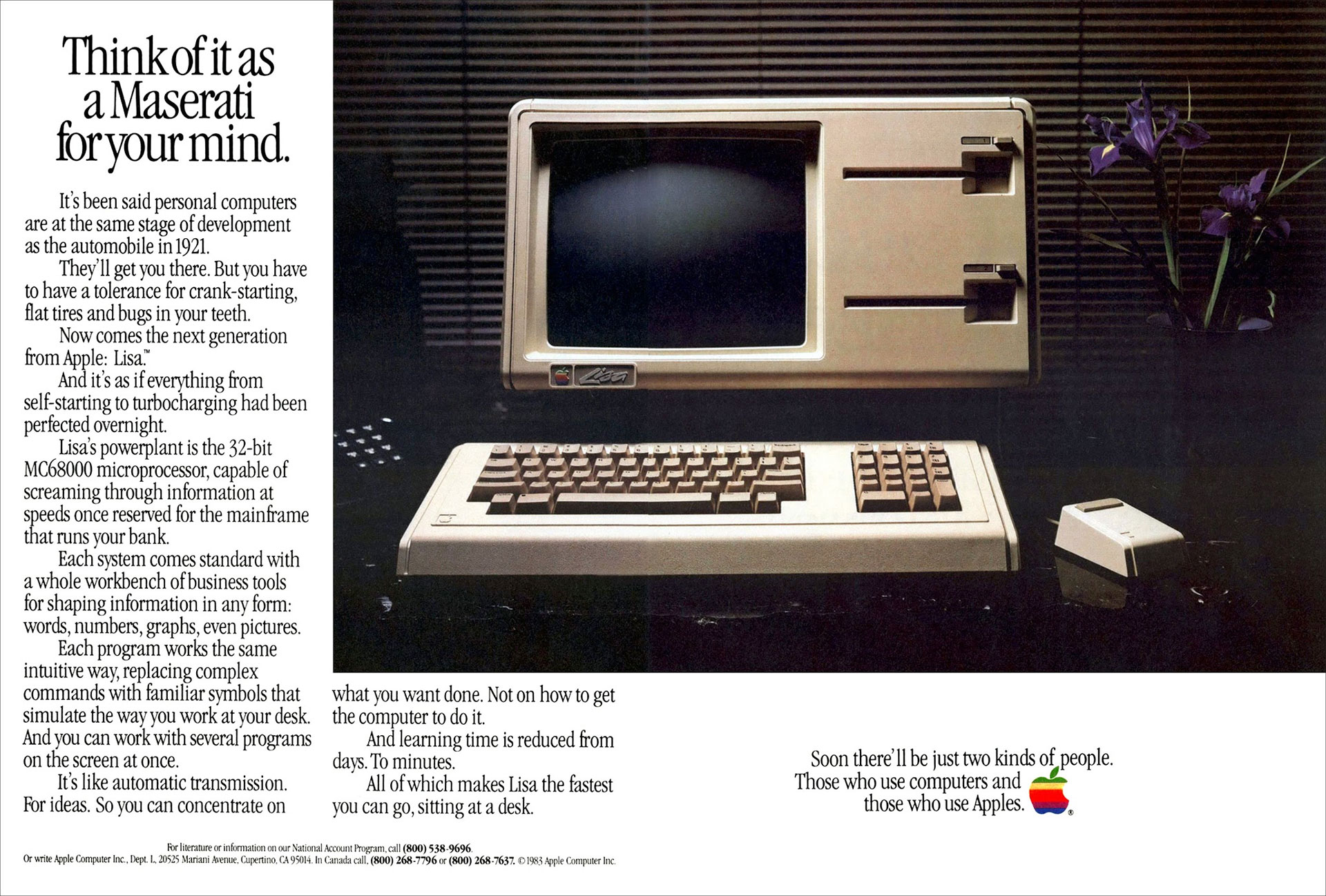 Apple Lisa ad, 1983.