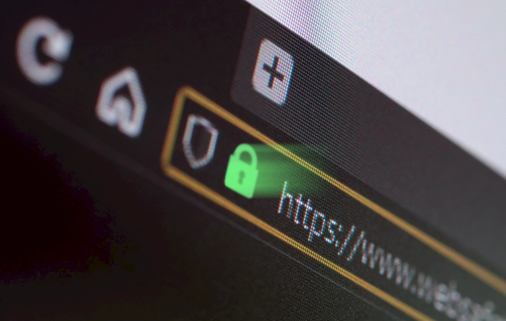 HTTPS padlock icon.