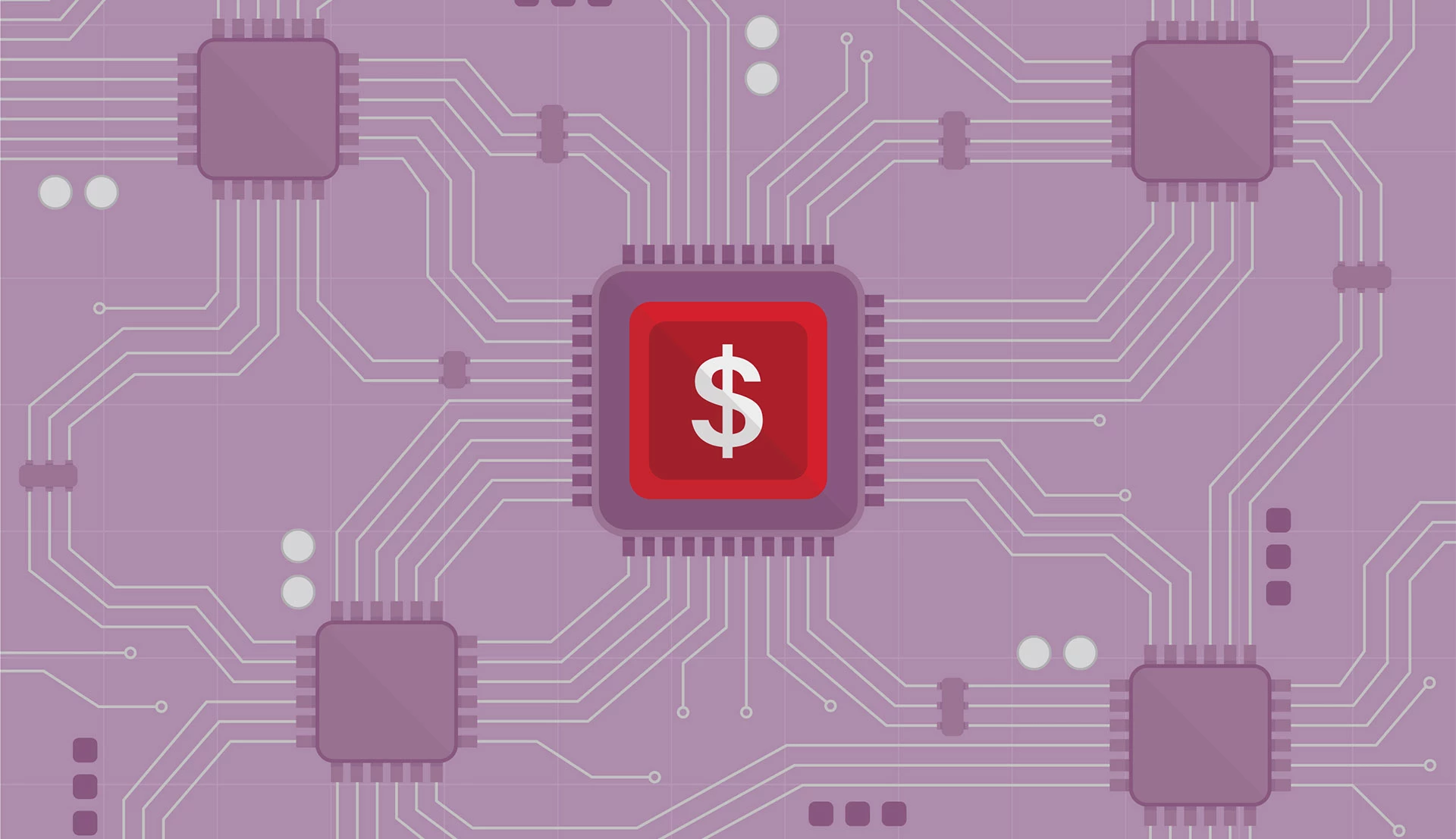 Dollar sign on a chipset.