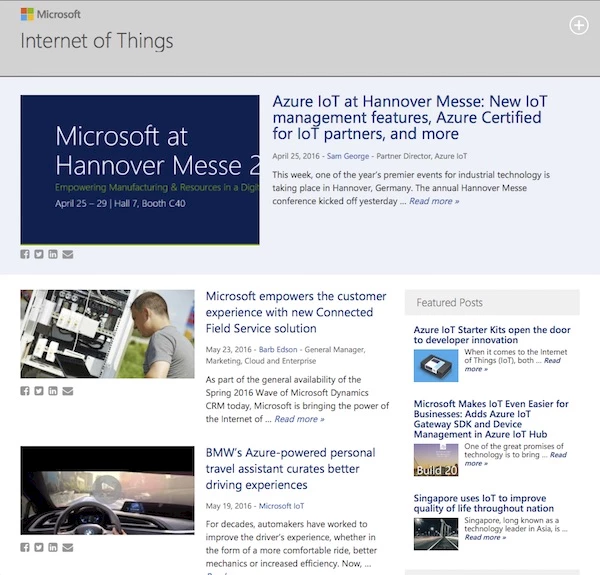 Microsoft: Internet of Things
