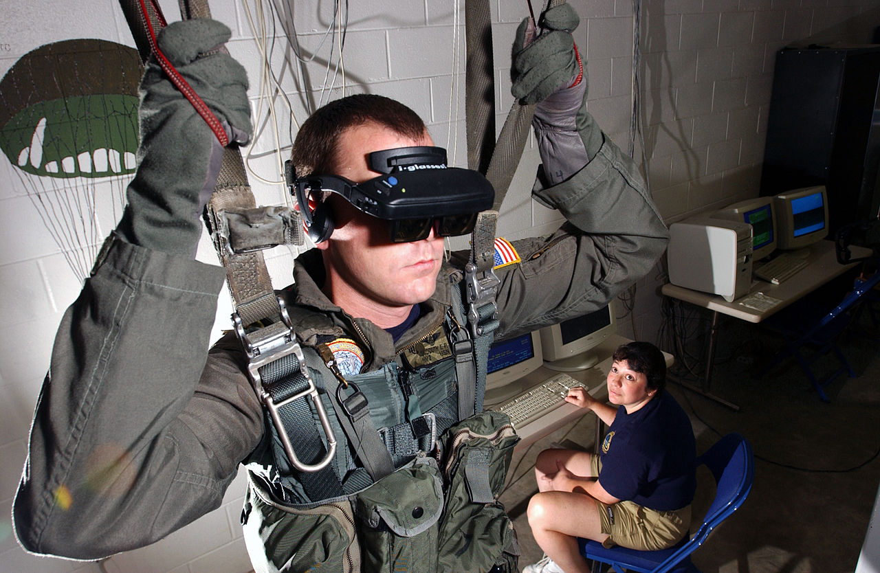 Parachutist training. Photo Chris Desmond, US Navy.