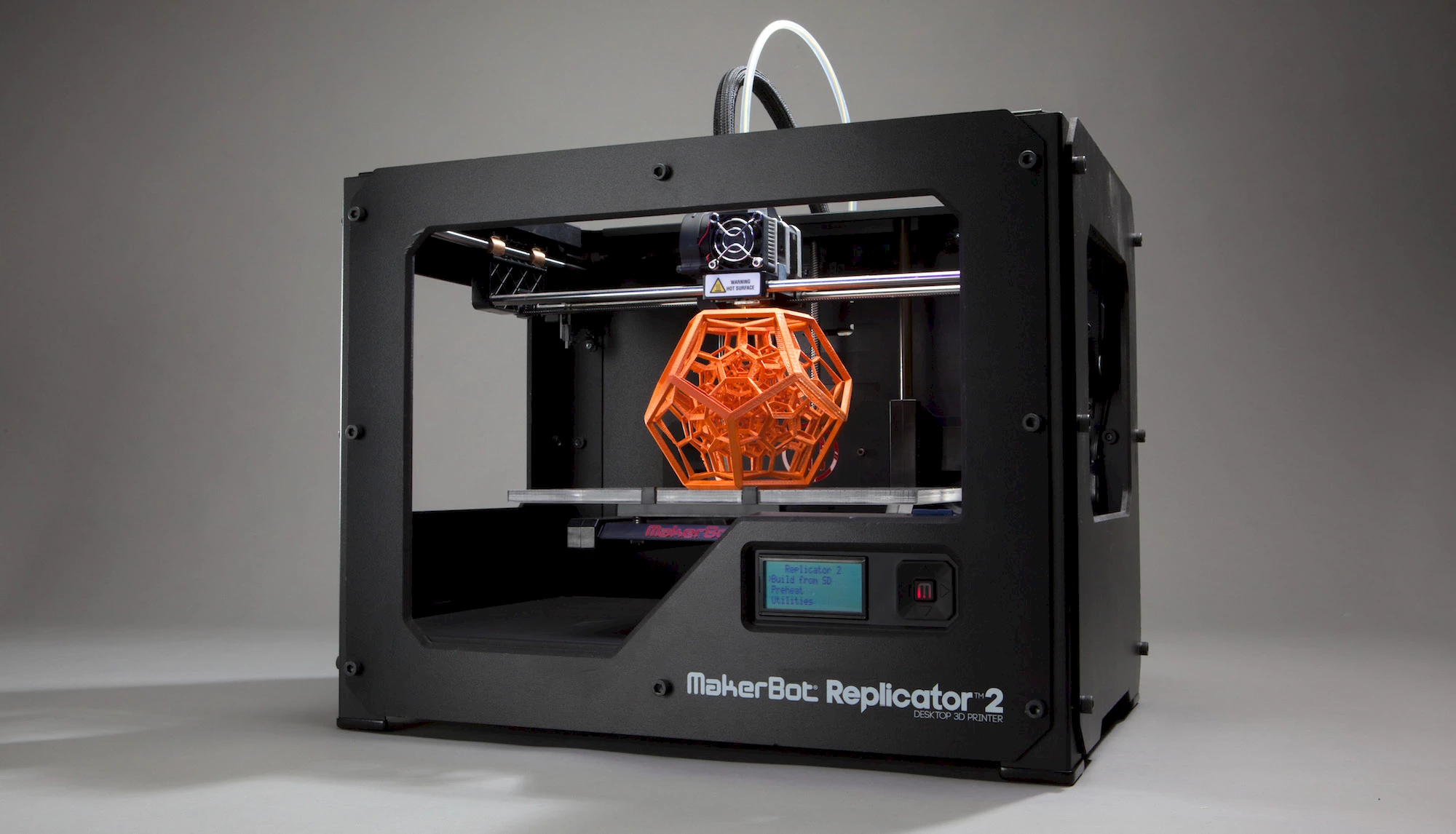 Makerbot Replicator 2, 3D printer.