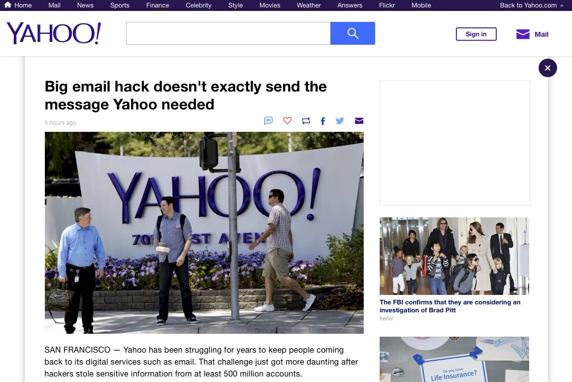 Yahoo Breach.