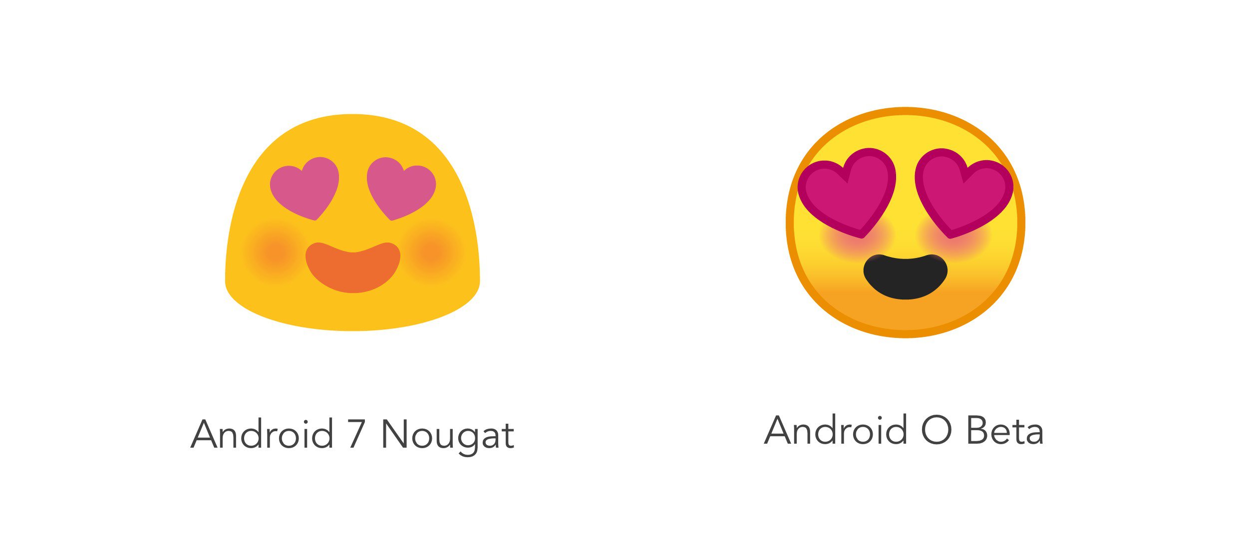 Android Smiling Face With Heart-Shaped Eyes Emoji.