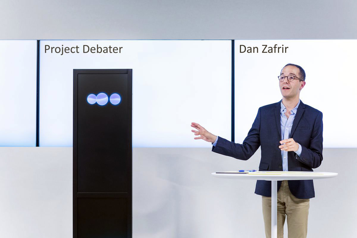 Project Debater and a human.