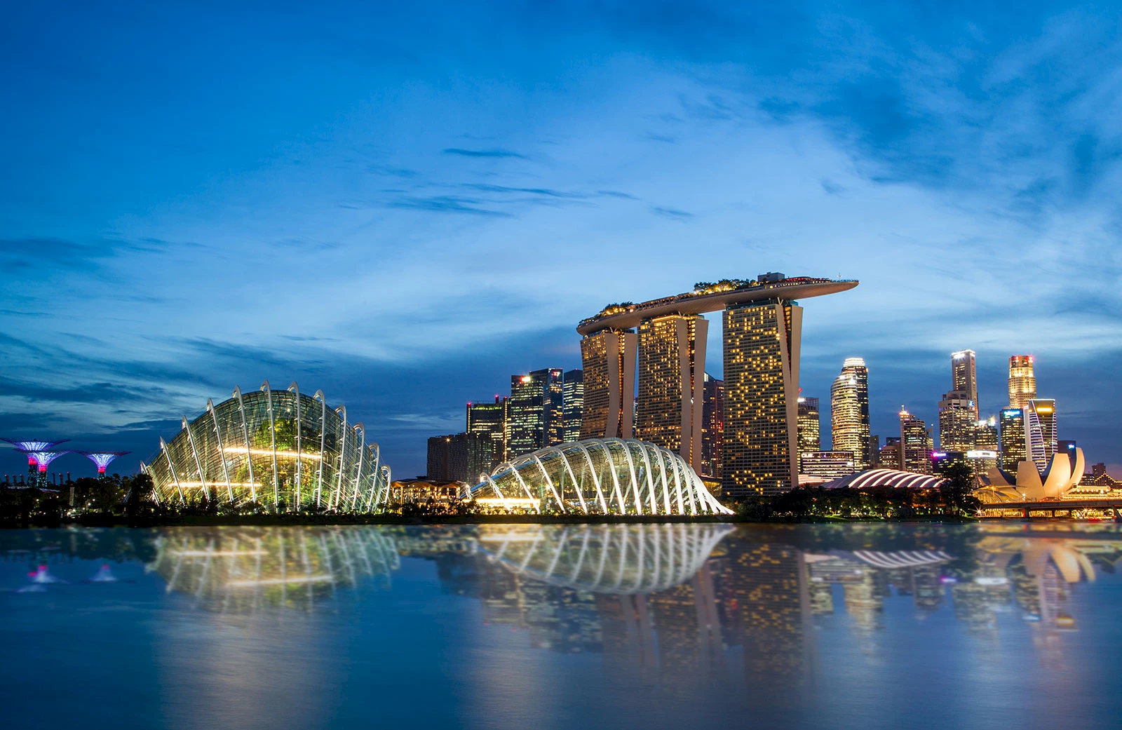 Singapore skyline at Marina Bay.