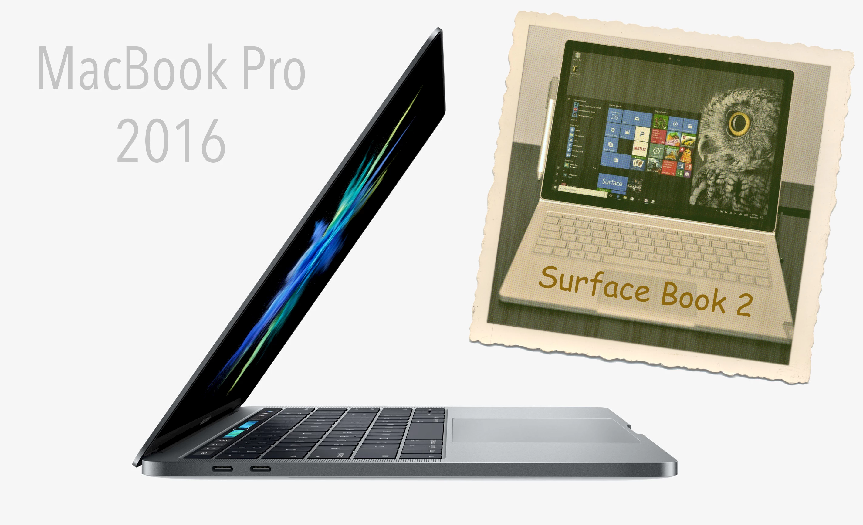 MacBook Pro and Surface Book 2.