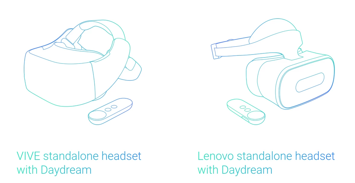 Standalone headsets with Daydream.