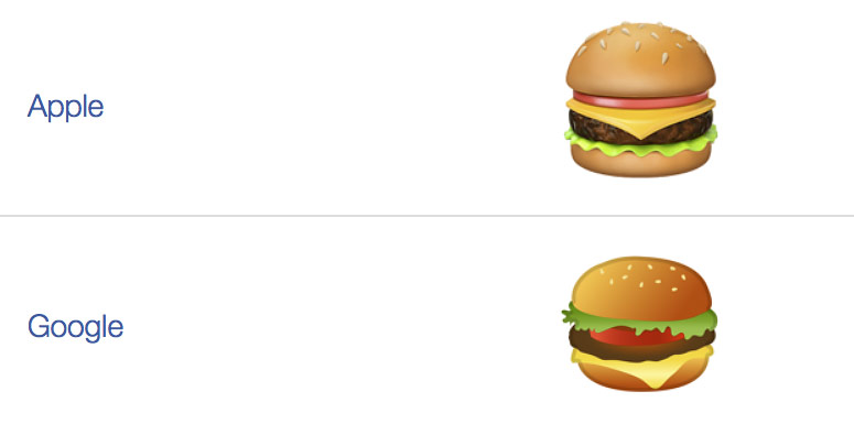 Hamburger emoji.