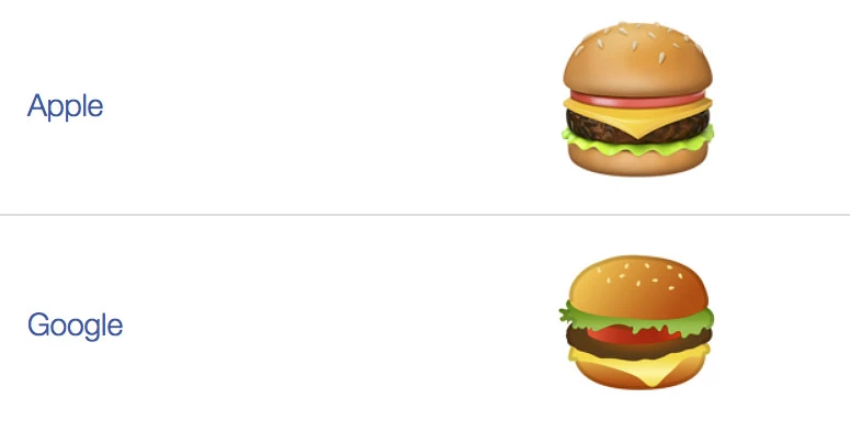 Hamburger emoji.