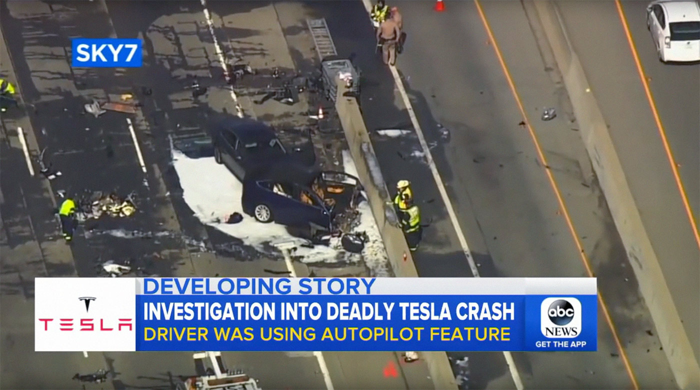 Tesla crash.