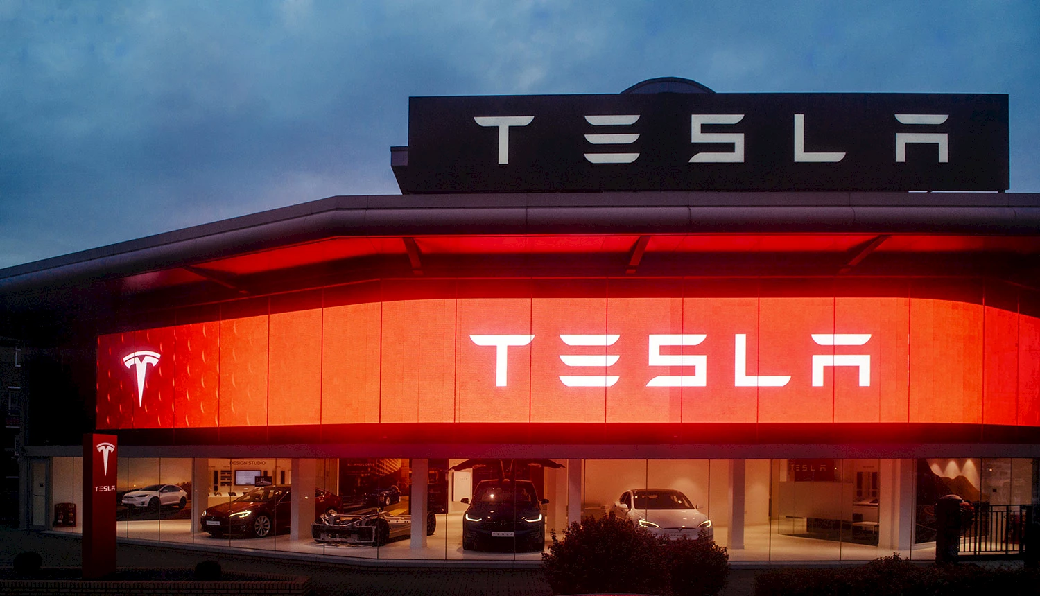 Tesla showroom.