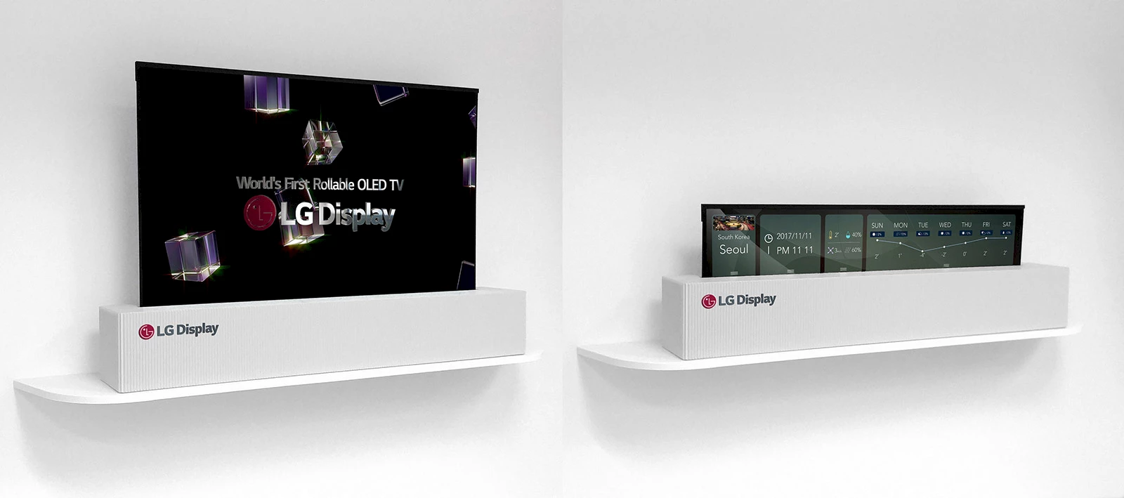 LG rollable OLED display.