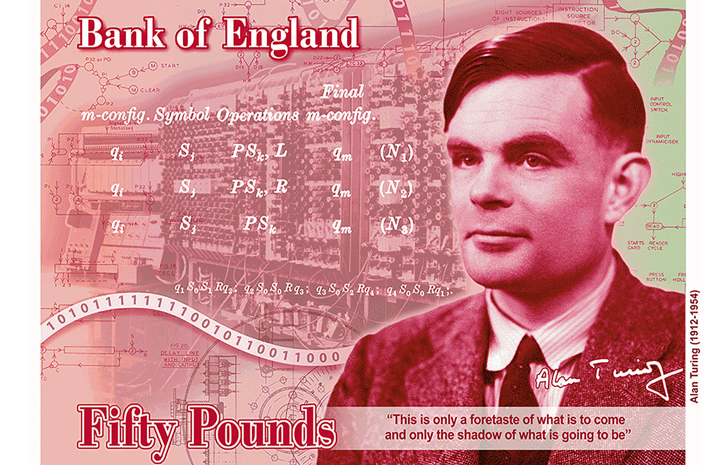 Alan Turing banknote.