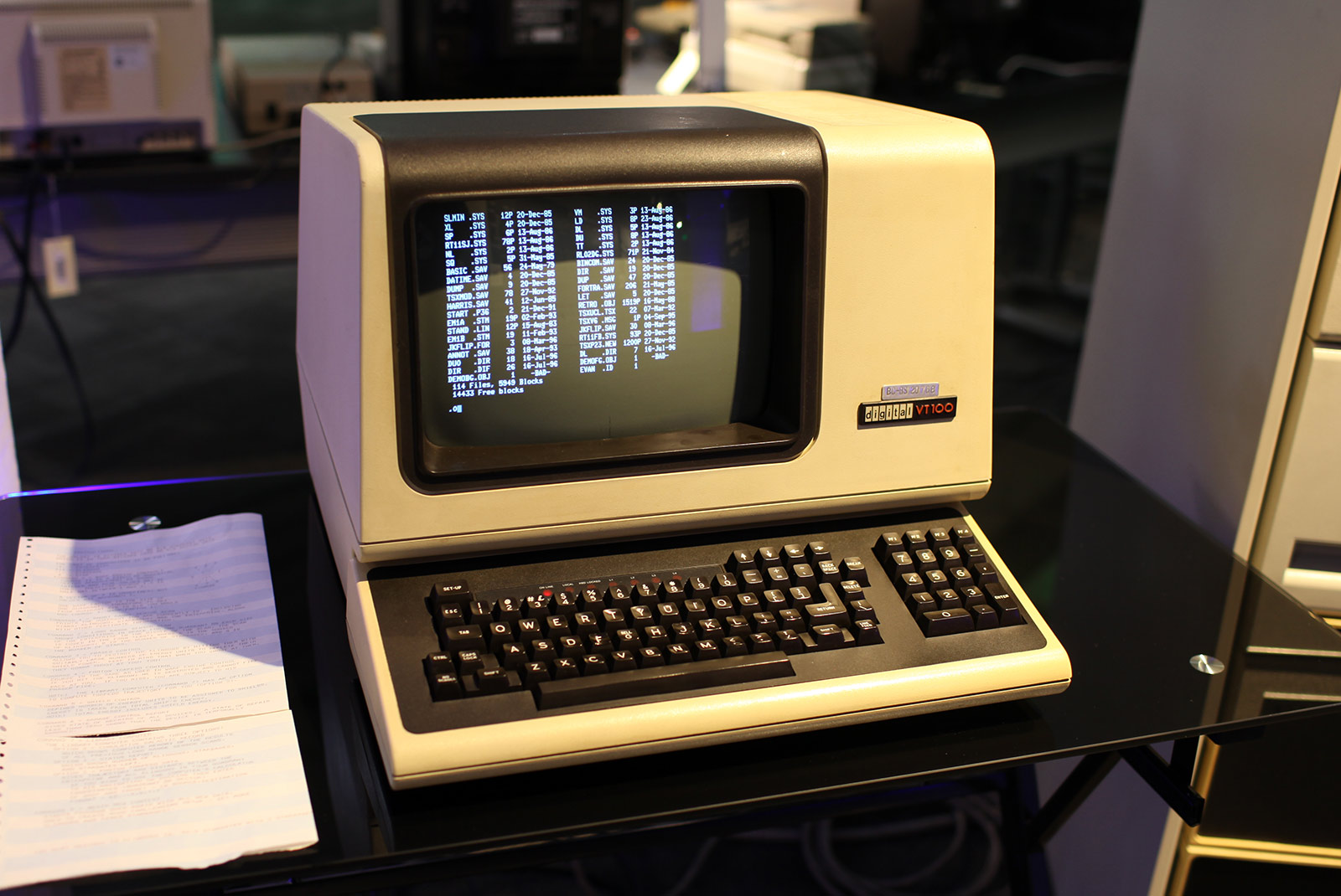 VT100 video display terminal, Digital Equipment Corporation, circa 1984.