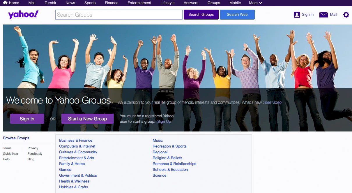 Yahoo Groups.