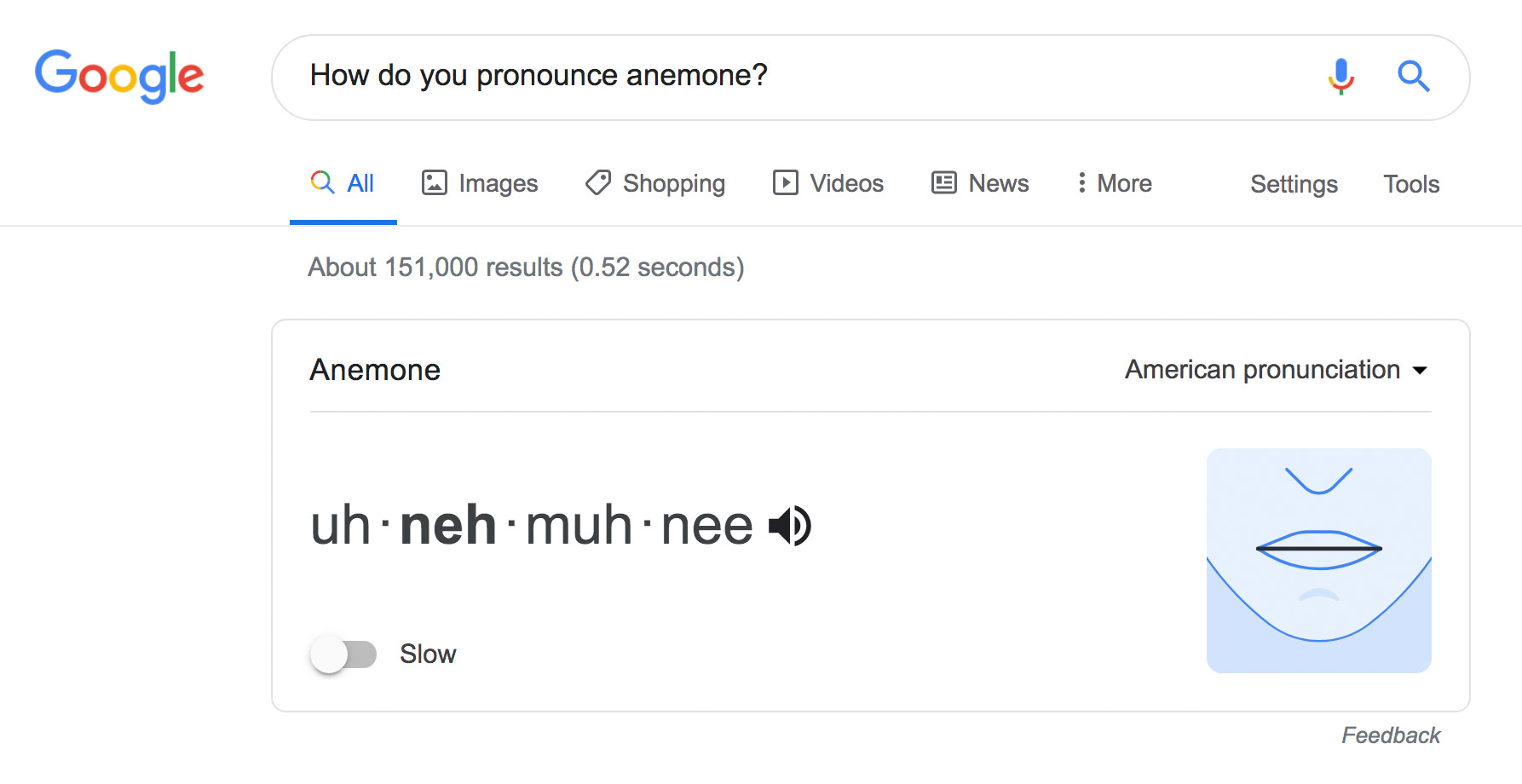 How do you pronounce anemone?