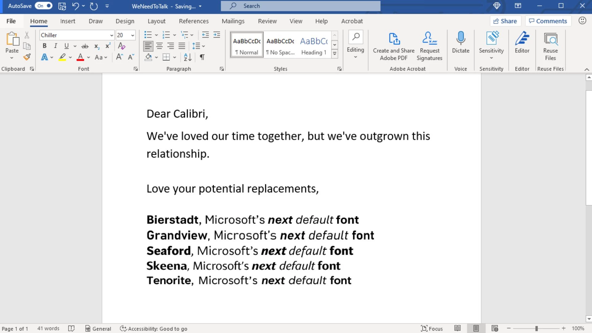 Finding Microsoft’s next default font.
