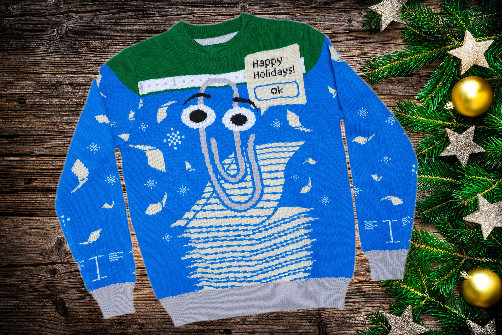 Ugly Sweater: Clippy Edition.